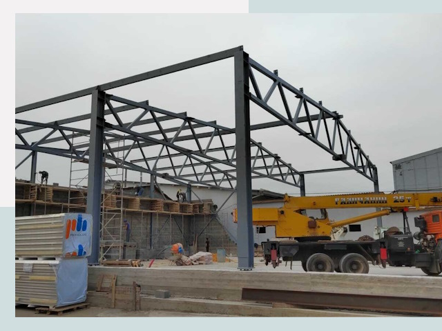 Строительство цехов в Белорецке