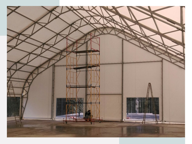 Шатровые ангары в Белорецке