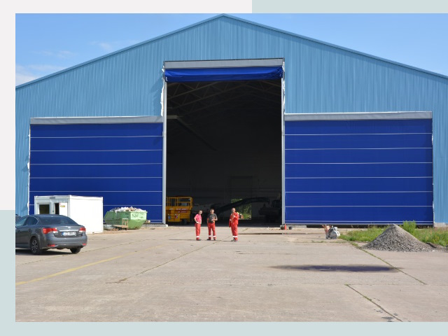 Ангарные ворота в Белорецк от СтальСтрой-Блр по цене 608 руб.