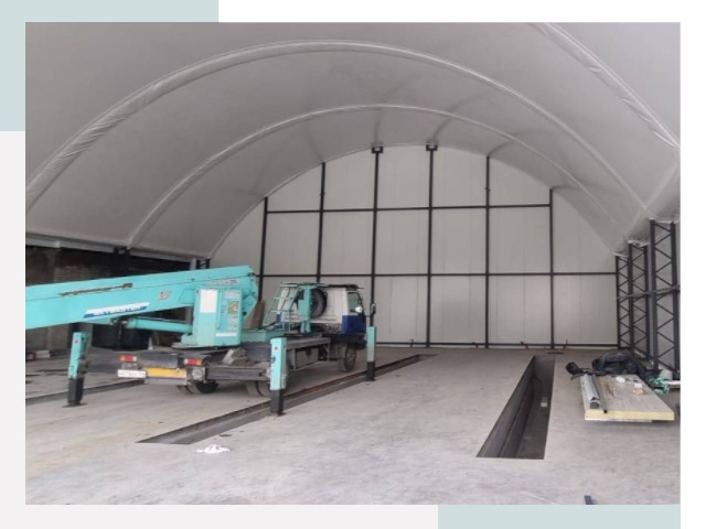 Внутреннее оснащение ангаров в Белорецке