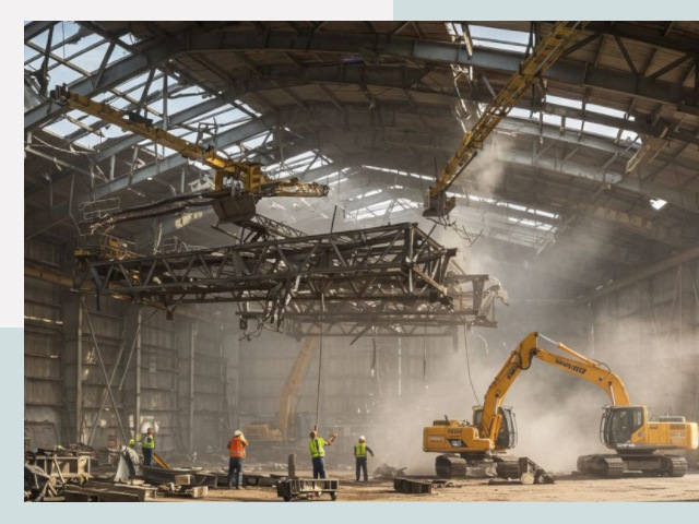 Демонтаж ангаров в Белорецке от 608 руб. за м²